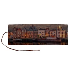 Old Port Of Maasslui Netherlands Roll Up Canvas Pencil Holder (m)