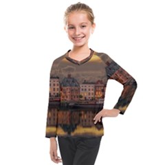 Old Port Of Maasslui Netherlands Kids  Long Mesh T-shirt