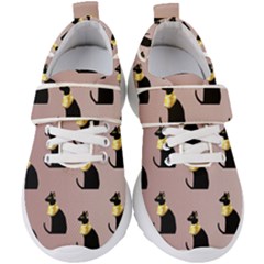 Cat Egyptian Ancient Statue Egypt Culture Animals Kids  Velcro Strap Shoes by Maspions