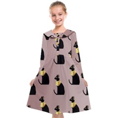 Cat Egyptian Ancient Statue Egypt Culture Animals Kids  Midi Sailor Dress