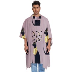 Cat Egyptian Ancient Statue Egypt Culture Animals Men s Hooded Rain Ponchos by Maspions