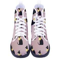 Cat Egyptian Ancient Statue Egypt Culture Animals Men s High-top Canvas Sneakers