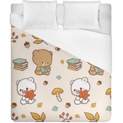 Bear Cartoon Background Pattern Seamless Animal Duvet Cover (california King Size)