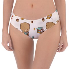 Bear Cartoon Background Pattern Seamless Animal Reversible Classic Bikini Bottoms