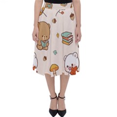 Bear Cartoon Background Pattern Seamless Animal Classic Midi Skirt by Maspions