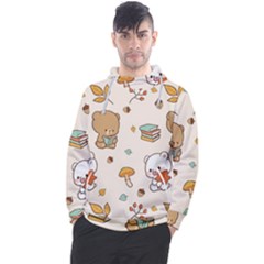 Bear Cartoon Background Pattern Seamless Animal Men s Pullover Hoodie by Maspions