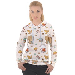 Bear Cartoon Background Pattern Seamless Animal Women s Overhead Hoodie by Maspions