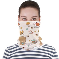 Bear Cartoon Background Pattern Seamless Animal Face Seamless Bandana (adult)