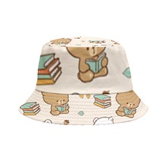 Bear Cartoon Background Pattern Seamless Animal Inside Out Bucket Hat