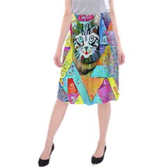 Kitten Cat Pet Animal Adorable Fluffy Cute Kitty Midi Beach Skirt