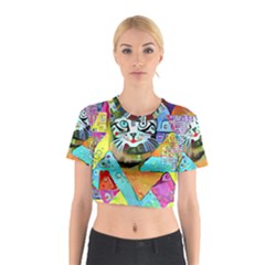 Kitten Cat Pet Animal Adorable Fluffy Cute Kitty Cotton Crop Top