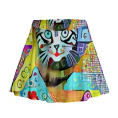 Kitten Cat Pet Animal Adorable Fluffy Cute Kitty Mini Flare Skirt