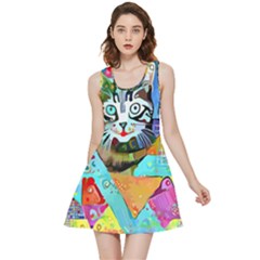 Kitten Cat Pet Animal Adorable Fluffy Cute Kitty Inside Out Reversible Sleeveless Dress