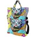 Kitten Cat Pet Animal Adorable Fluffy Cute Kitty Fold Over Handle Tote Bag View2