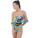 Kitten Cat Pet Animal Adorable Fluffy Cute Kitty Drape Piece Swimsuit View1