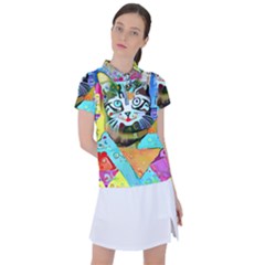 Kitten Cat Pet Animal Adorable Fluffy Cute Kitty Women s Polo T-shirt