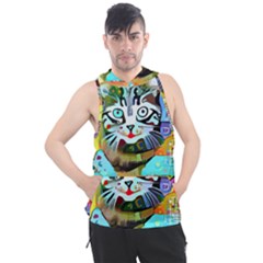 Kitten Cat Pet Animal Adorable Fluffy Cute Kitty Men s Sleeveless Hoodie by Maspions