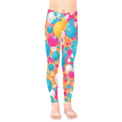 Circles Art Seamless Repeat Bright Colors Colorful Kids  Leggings