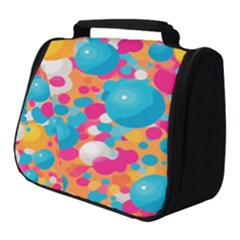 Circles Art Seamless Repeat Bright Colors Colorful Full Print Travel Pouch (small)