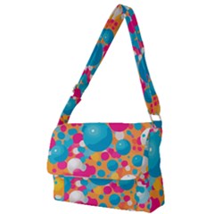 Circles Art Seamless Repeat Bright Colors Colorful Full Print Messenger Bag (s)