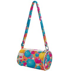 Circles Art Seamless Repeat Bright Colors Colorful Mini Cylinder Bag