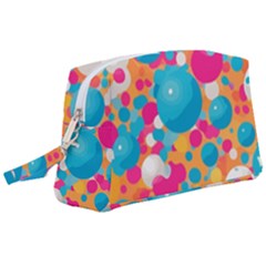 Circles Art Seamless Repeat Bright Colors Colorful Wristlet Pouch Bag (large)