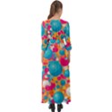 Circles Art Seamless Repeat Bright Colors Colorful Button Up Maxi Dress View2