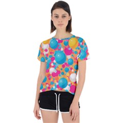 Circles Art Seamless Repeat Bright Colors Colorful Open Back Sport T-shirt by Maspions