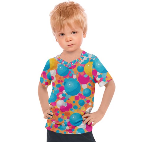 Circles Art Seamless Repeat Bright Colors Colorful Kids  Sports T-shirt by Maspions