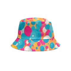 Circles Art Seamless Repeat Bright Colors Colorful Bucket Hat (kids) by Maspions