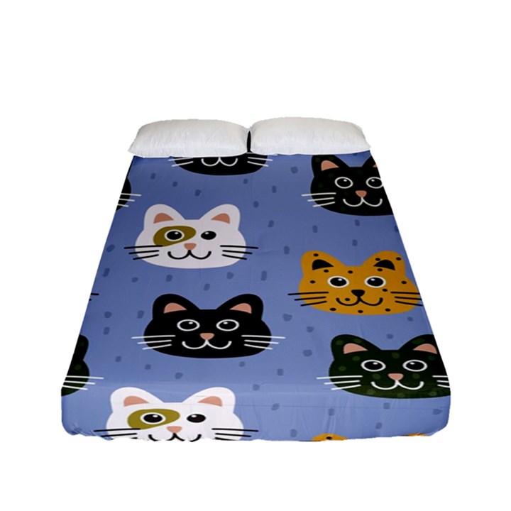 Cat Cat Background Animals Little Cat Pets Kittens Fitted Sheet (Full/ Double Size)