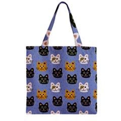 Cat Cat Background Animals Little Cat Pets Kittens Zipper Grocery Tote Bag