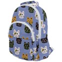 Cat Cat Background Animals Little Cat Pets Kittens Rounded Multi Pocket Backpack View1