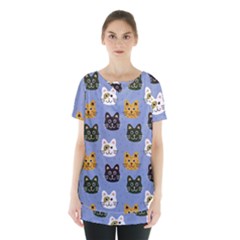 Cat Cat Background Animals Little Cat Pets Kittens Skirt Hem Sports Top