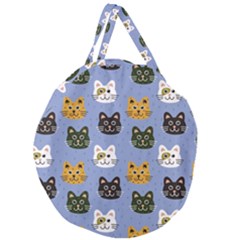 Cat Cat Background Animals Little Cat Pets Kittens Giant Round Zipper Tote