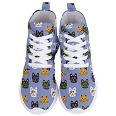 Cat Cat Background Animals Little Cat Pets Kittens Women s Lightweight High Top Sneakers