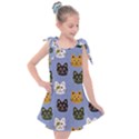 Cat Cat Background Animals Little Cat Pets Kittens Kids  Tie Up Tunic Dress View1