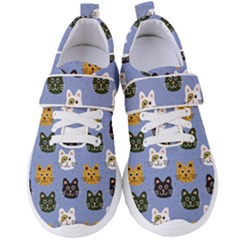 Cat Cat Background Animals Little Cat Pets Kittens Women s Velcro Strap Shoes