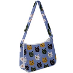 Cat Cat Background Animals Little Cat Pets Kittens Zip Up Shoulder Bag