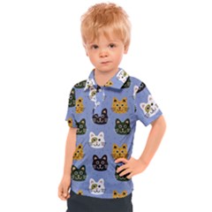 Cat Cat Background Animals Little Cat Pets Kittens Kids  Polo T-shirt