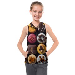 Chocolate Candy Candy Box Gift Cashier Decoration Chocolatier Art Handmade Food Cooking Kids  Sleeveless Hoodie by Maspions