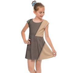 Abstract Texture, Retro Backgrounds Kids  Cap Sleeve Dress