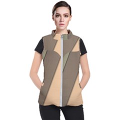 Abstract Texture, Retro Backgrounds Women s Puffer Vest