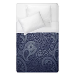 Blue Paisley Texture, Blue Paisley Ornament Duvet Cover (single Size) by nateshop