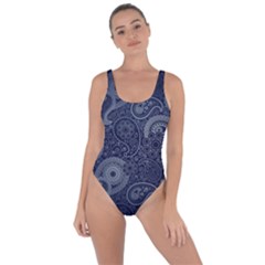 Blue Paisley Texture, Blue Paisley Ornament Bring Sexy Back Swimsuit by nateshop