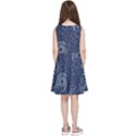 Blue Paisley Texture, Blue Paisley Ornament Kids  Skater Dress View4