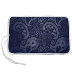 Blue Paisley Texture, Blue Paisley Ornament Pen Storage Case (s) by nateshop