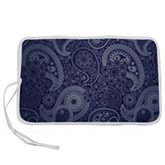 Blue Paisley Texture, Blue Paisley Ornament Pen Storage Case (m) by nateshop