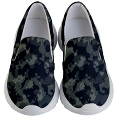 Camouflage, Pattern, Abstract, Background, Texture, Army Kids Lightweight Slip Ons by nateshop