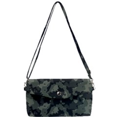 Camouflage, Pattern, Abstract, Background, Texture, Army Removable Strap Clutch Bag by nateshop